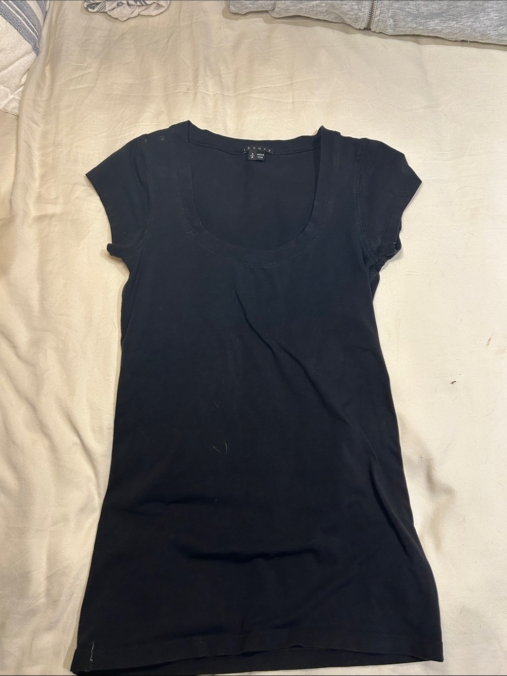 Theory Black Scoop Neck Tank Top